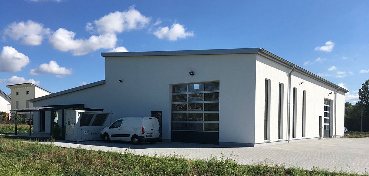 Betriebsgebäude in Bruchsal durch Haas Gewerbebau